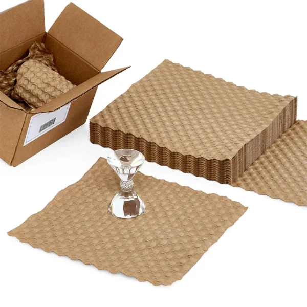 Wholesale Eco Friendly Paper Bubble Kraft Paper Carton Packing Buffer Protection Roll - Image 4