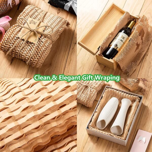 Packaging Cushion Wrapping Kraft Honeycomb Wrap Paper Roll Dispenser Manual Machine - Image 13