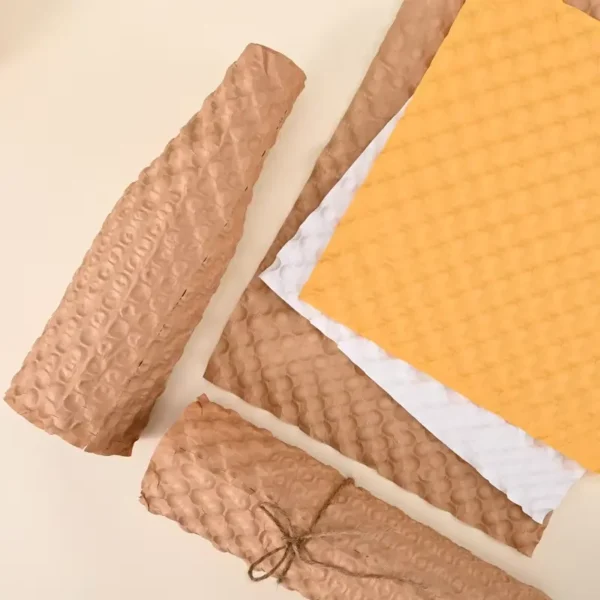 2025 New Arrival Safely Shipping Paper Bubble Kraft Wrap Wholesale Packaging Protective Recyclable Cushion Wrap - Image 3