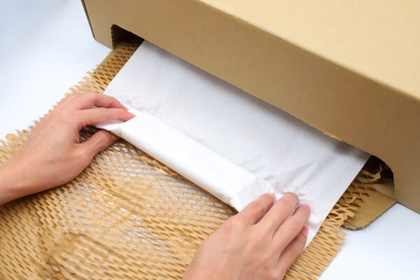 Eco Friendly Cushioning Packaging Kraft Paper Honeycomb Wrap Paper With Paper Dispenser Box for Wrapping Glass Porcelain Packing - Image 2