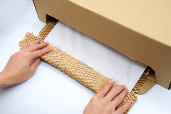 Packaging Cushion Wrapping Kraft Honeycomb Wrap Paper Roll Dispenser Manual Machine - Image 2