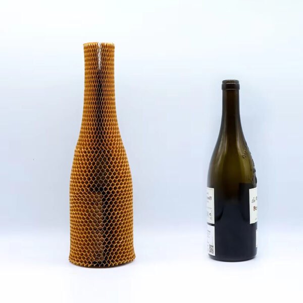 Biodegradable Kraft Honeycomb Sleeve Custom Roll Style for Packaging Fragile Wine Bottles Goods - Image 6
